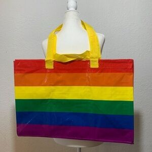 IKEA Rainbow Striped Pride Large Tote Bag